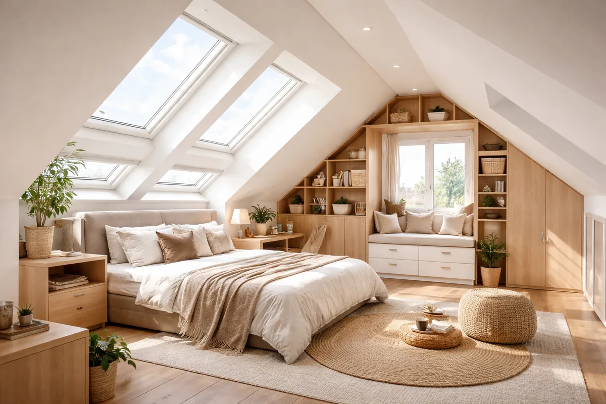 Comment optimiser l'espace d'une chambre sous les toits